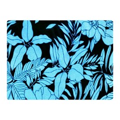 Blue Winter Tropical Floral Watercolor Double Sided Flano Blanket (mini) 