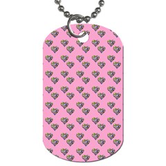 Patchwork Heart Pink Dog Tag (one Side) by snowwhitegirl