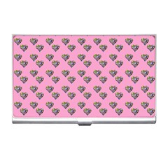 Patchwork Heart Pink Business Card Holder