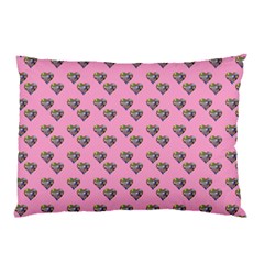 Patchwork Heart Pink Pillow Case by snowwhitegirl