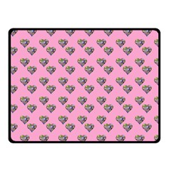 Patchwork Heart Pink Fleece Blanket (small) by snowwhitegirl