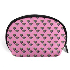 Patchwork Heart Pink Accessory Pouch (large) by snowwhitegirl