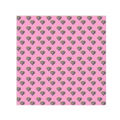 Patchwork Heart Pink Small Satin Scarf (square) by snowwhitegirl