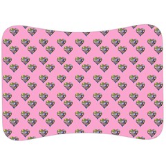 Patchwork Heart Pink Velour Seat Head Rest Cushion by snowwhitegirl