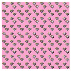 Patchwork Heart Pink Wooden Puzzle Square by snowwhitegirl