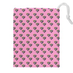 Patchwork Heart Pink Drawstring Pouch (5xl)