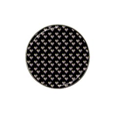 Patchwork Heart Black Hat Clip Ball Marker by snowwhitegirl