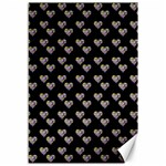 Patchwork Heart Black Canvas 12  x 18  11.88 x17.36  Canvas - 1