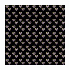 Patchwork Heart Black Medium Glasses Cloth by snowwhitegirl