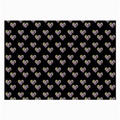 Patchwork Heart Black Large Glasses Cloth (2 Sides) by snowwhitegirl