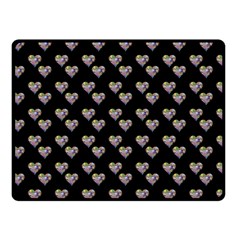 Patchwork Heart Black Fleece Blanket (small) by snowwhitegirl