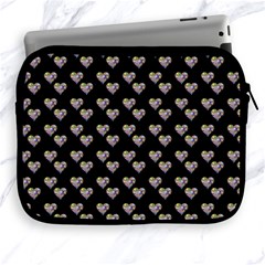 Patchwork Heart Black Apple Ipad 2/3/4 Zipper Cases by snowwhitegirl