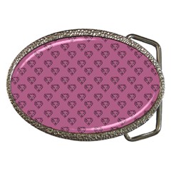 Heart Face Mauve Belt Buckles by snowwhitegirl