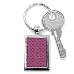 Heart Face Mauve Key Chain (rectangle) by snowwhitegirl