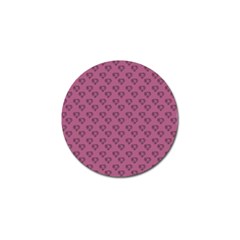 Heart Face Mauve Golf Ball Marker