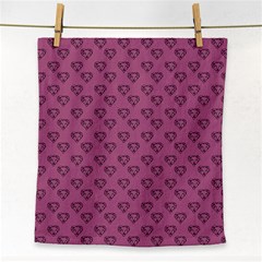 Heart Face Mauve Face Towel