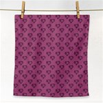 Heart Face Mauve Face Towel Front