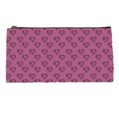 Heart Face Mauve Pencil Cases by snowwhitegirl