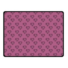 Heart Face Mauve Fleece Blanket (Small)