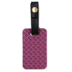 Heart Face Mauve Luggage Tag (one side)