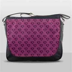 Heart Face Mauve Messenger Bag