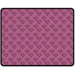 Heart Face Mauve Double Sided Fleece Blanket (Medium)  58.8 x47.4  Blanket Front