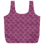 Heart Face Mauve Full Print Recycle Bag (XL) Front