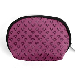 Heart Face Mauve Accessory Pouch (Medium)