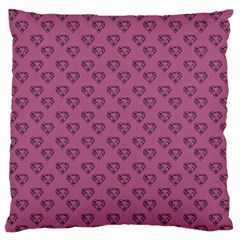 Heart Face Mauve Large Flano Cushion Case (one Side) by snowwhitegirl