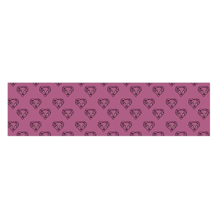 Heart Face Mauve Satin Scarf (Oblong)