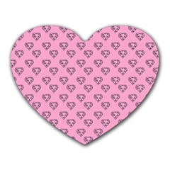 Heart Face Pink Heart Mousepads by snowwhitegirl