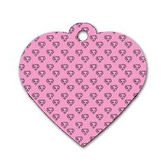 Heart Face Pink Dog Tag Heart (two Sides) by snowwhitegirl