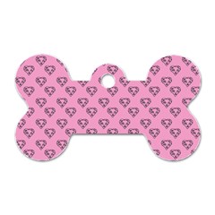 Heart Face Pink Dog Tag Bone (one Side) by snowwhitegirl