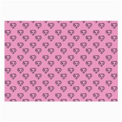 Heart Face Pink Large Glasses Cloth (2 Sides) by snowwhitegirl