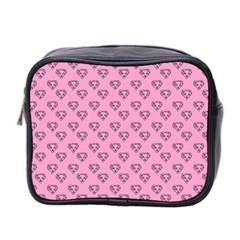 Heart Face Pink Mini Toiletries Bag (two Sides) by snowwhitegirl