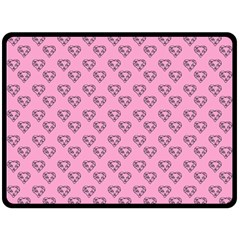 Heart Face Pink Double Sided Fleece Blanket (large)  by snowwhitegirl