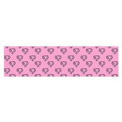 Heart Face Pink Satin Scarf (oblong) by snowwhitegirl