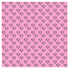 Heart Face Pink Wooden Puzzle Square by snowwhitegirl