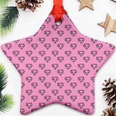 Heart Face Pink Ornament (star) by snowwhitegirl