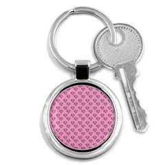 Heart Face Pink Key Chain (round) by snowwhitegirl