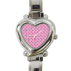 Heart Face Pink Heart Italian Charm Watch by snowwhitegirl