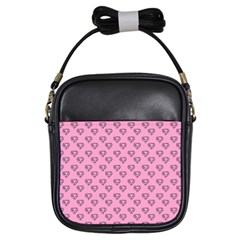 Heart Face Pink Girls Sling Bag