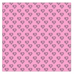 Heart Face Pink Large Satin Scarf (square) by snowwhitegirl