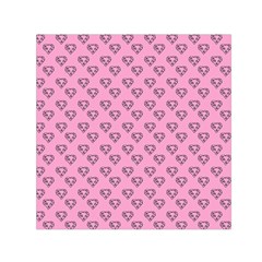 Heart Face Pink Small Satin Scarf (square) by snowwhitegirl