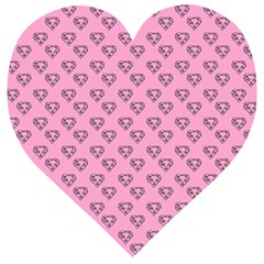 Heart Face Pink Wooden Puzzle Heart by snowwhitegirl