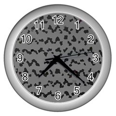 Mosaique Noir/gris Wall Clock (silver) by kcreatif