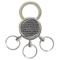 Mosaique Noir/gris 3-ring Key Chain by kcreatif