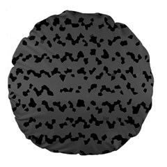 Mosaique Noir/gris Large 18  Premium Flano Round Cushions by kcreatif