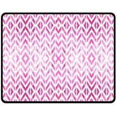 Chevrons Abstrait Rose Fleece Blanket (medium)  by kcreatif