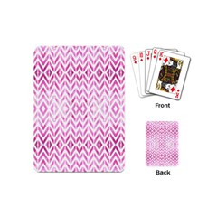 Chevrons Abstrait Rose Playing Cards Single Design (mini) by kcreatif